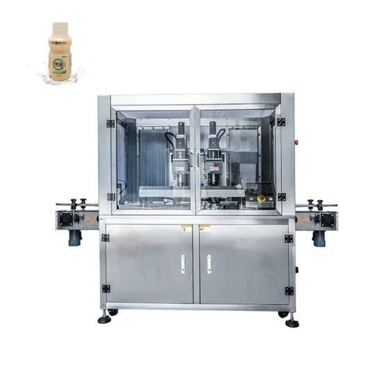 Factory Price Automatic Two-Head Screw Cap Milk Bottle Capping Machine
