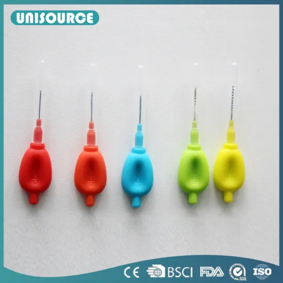 With Head Cover Colorful Disposable Interdental Brush