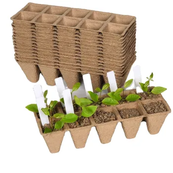Customizable Natural Paper Pulp Seed Starter Trays for Germination and Seedling Pots