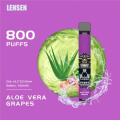 800 bocanadas de aloe vera tubo de uva vape pluma