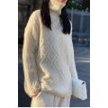 winter new women's full wool knitted sweater