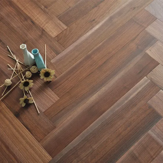 prefinished american walnut herringbone parquet flooring