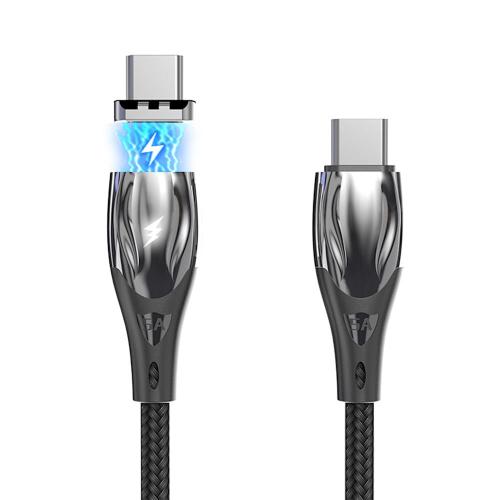 66W magnetisk 3-i-1 typ-C och mikro USB-kabel