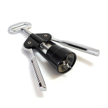 Black Coating Zinc Alloy Chrome-plated Wine Cork Opener