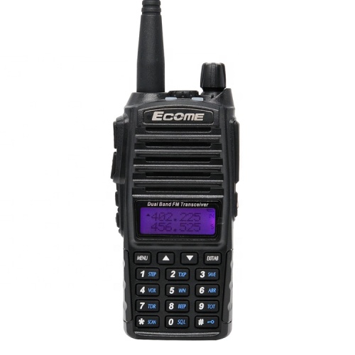 Radio portátil portátil de mano UHF VHF Dual Frecuencia FM Walkie Tallkie Ecome-UV200