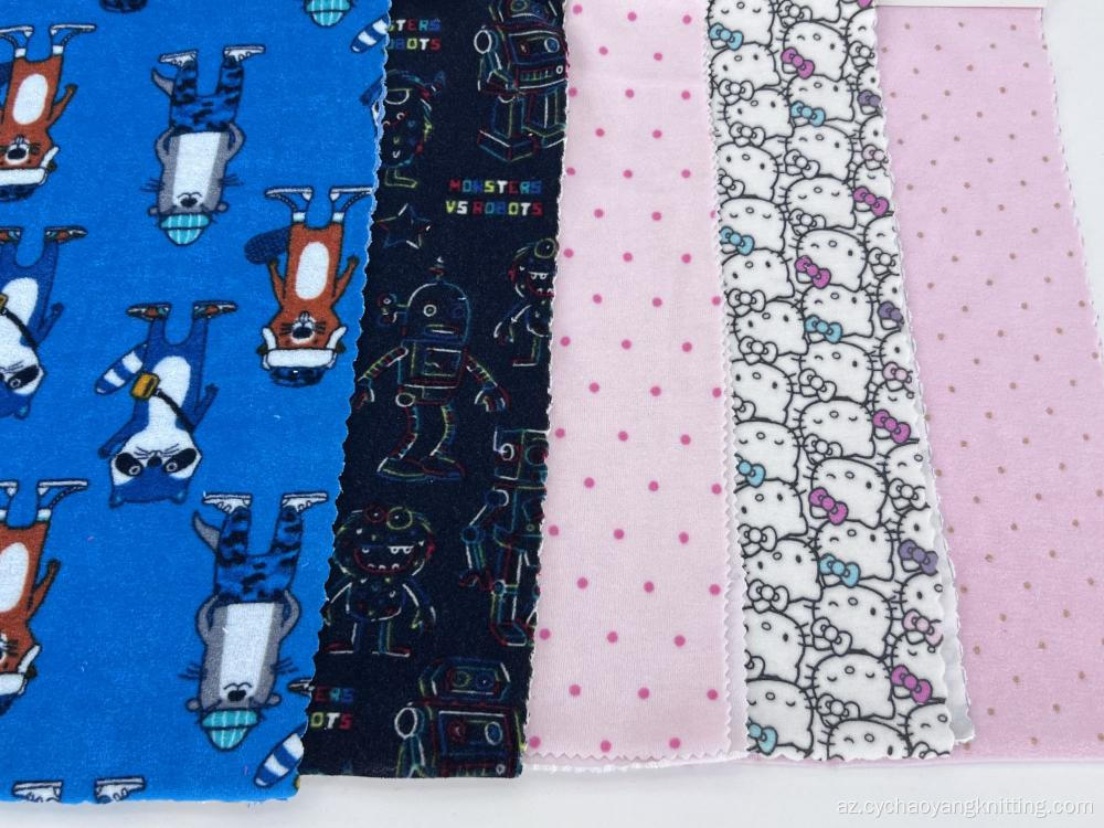 Topdan çap olunmuş məxmər divan parça 100% polyester