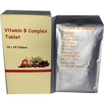 Großhandelsdrogenkomplex Vitamin B+Folsäure+Nikotinamid Tablette