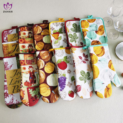 China Printing glove potholder cotton towel set Manufactory