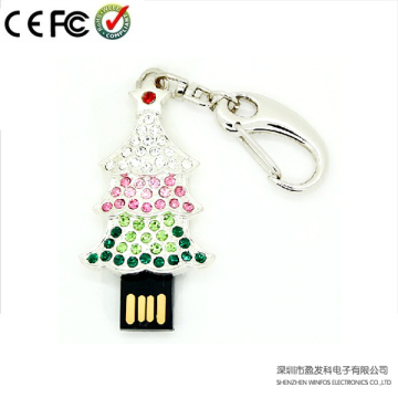 Mini USB Flash, Promotion Gifts, Portable Pen Drive, Christmas Tree Flash Memory
