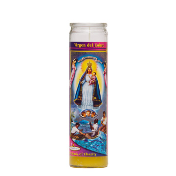 Mexican Religious 7 Day Candles With Custom Stickers