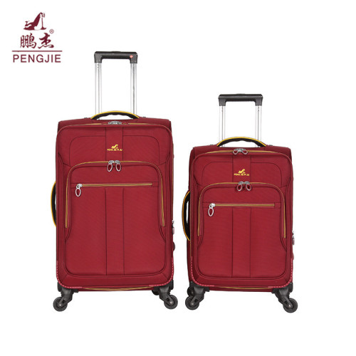 Business trolley soft polyester expandable luggage