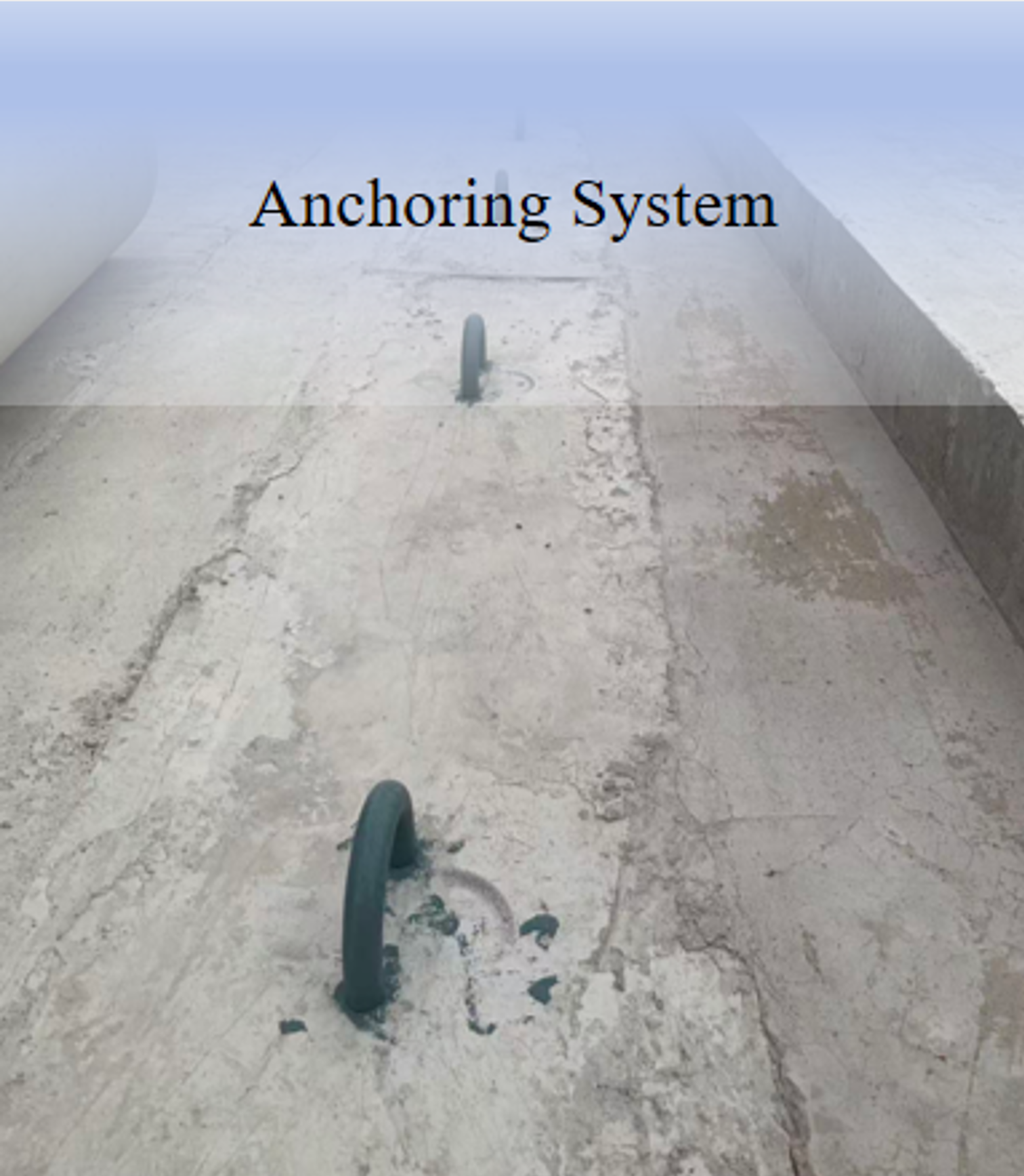 Anchoring system of an inflatable structure