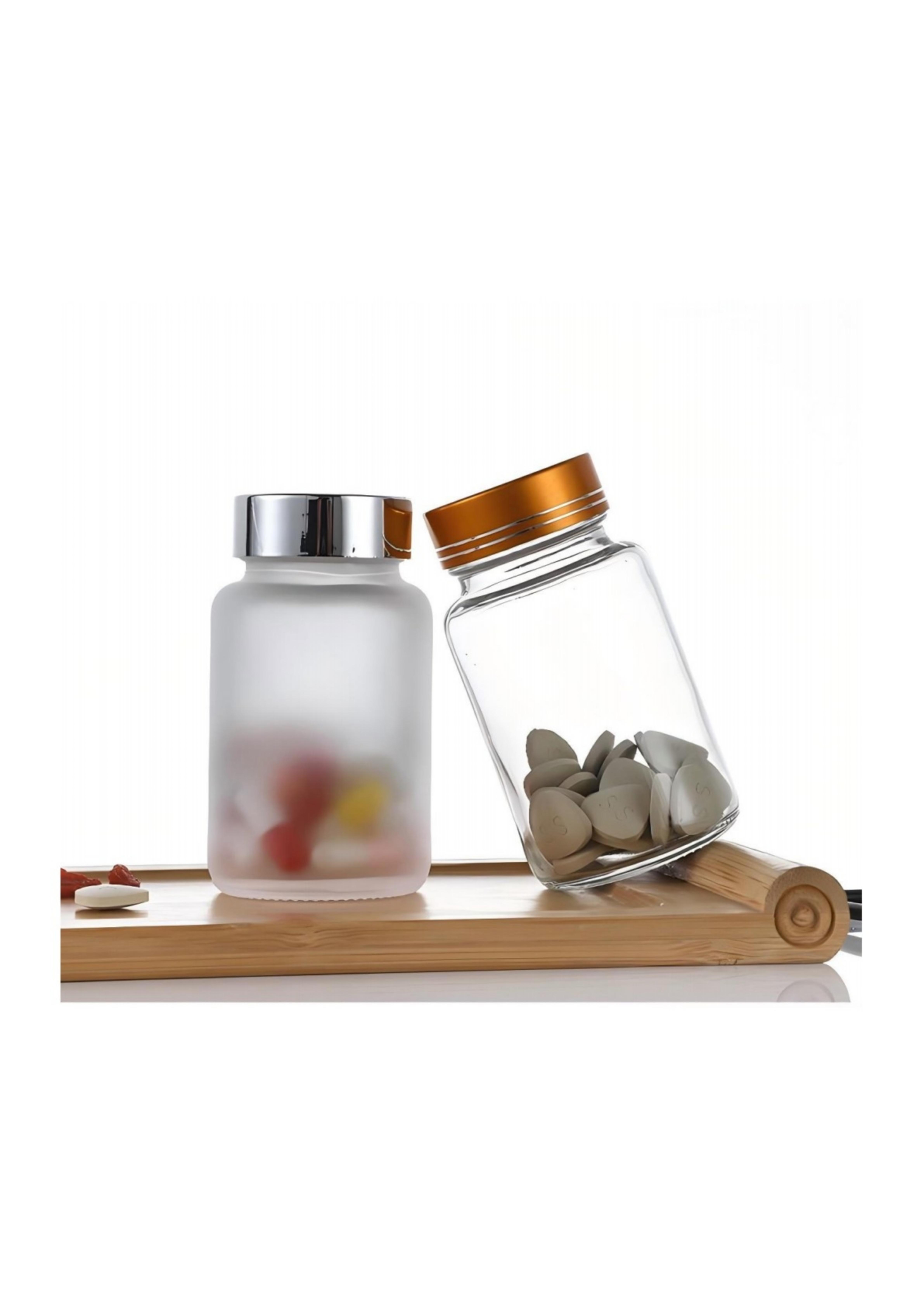 100ml Frosted Round Glass Bottles