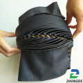 Three-proof cloth material hydraulic cylinder circular dustproof cover with metal zipper rod shaft bellows cover