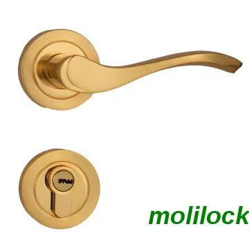 Gate Door Lock with Polished Gold Finish