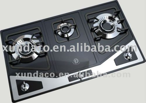 Fashion design 3 burner built-in gas hob with CE certified