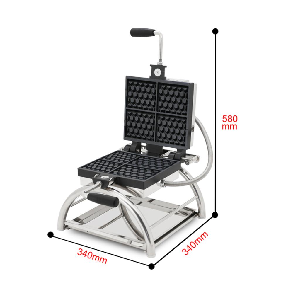 Pembuat wafel rotary dengan mesin camilan CE