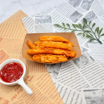 2#Kraft Paper Snack Fried Chicken Salad Tray
