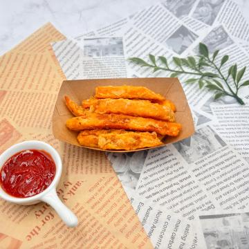 2#Kraft Paper Snack Fried Chicken Salad Tray