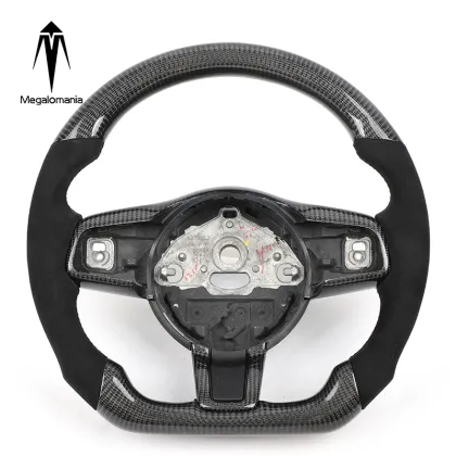 Car Steering Wheel Real Carbon Fiber for Jaguar XF F-type F-pace E Pace XE Steering Wheel Durable Support Customizable Color
