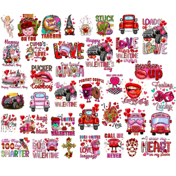 Yunshang Valentine's Day Iron On Stickers - Hot Selling Heat Transfer Designs for Clothes