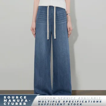 Modern Wide-Leg Trousers with Adjustable Elastic Waist