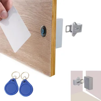 Hidden Smart Lock No hole RFID ID Card Open Cabinet Invisible Lock For Gym Battery Power Simple installation No Punching