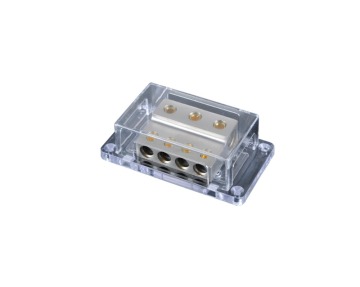 Distribution Blocks 1x0 GA IN 2xGA OUT Gold plated/Nickel plated for car audio