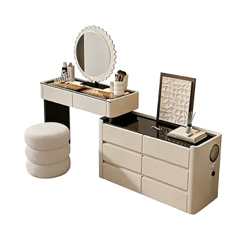Set da toeletta in legno bianco YK-10