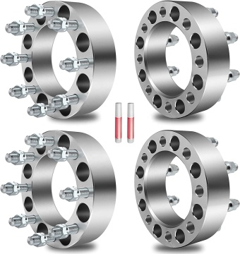 4X 8 Lug 2 Inch Wheel Spacers for RAM 2500/3500, F250, F350: Converts 8x6.5 to 8x6.5, 8x165.1 to 8x165.1