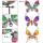 Set of 3 Butterfly Garden Stakes Decor