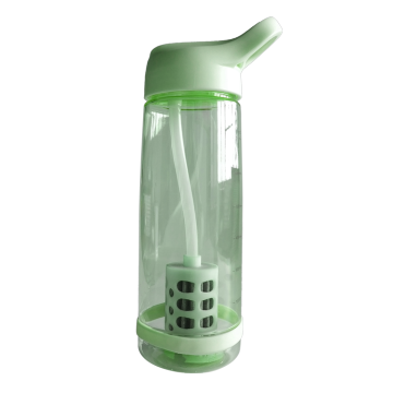 BPA Free Portable Plastic Water Bottle With Charcoal Filter