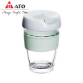 350ML Glass Water cup with Silicon Glass Cup