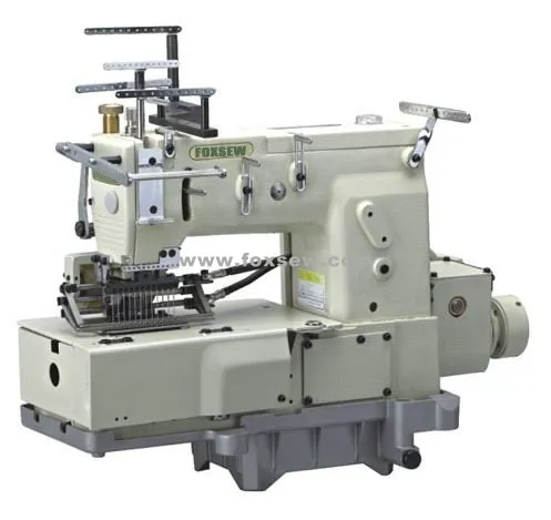 12 Needle Flat-bed Double Chain Stitch Sewing Machine with Shirring