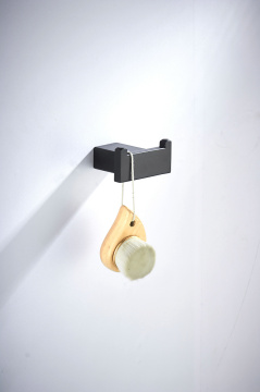 High Quality Black Stainless Steel Bathroom Robe Hooks & Accessories