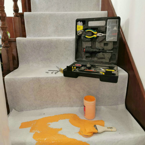 Stair Floor Protection Sheet While Painting floor guard