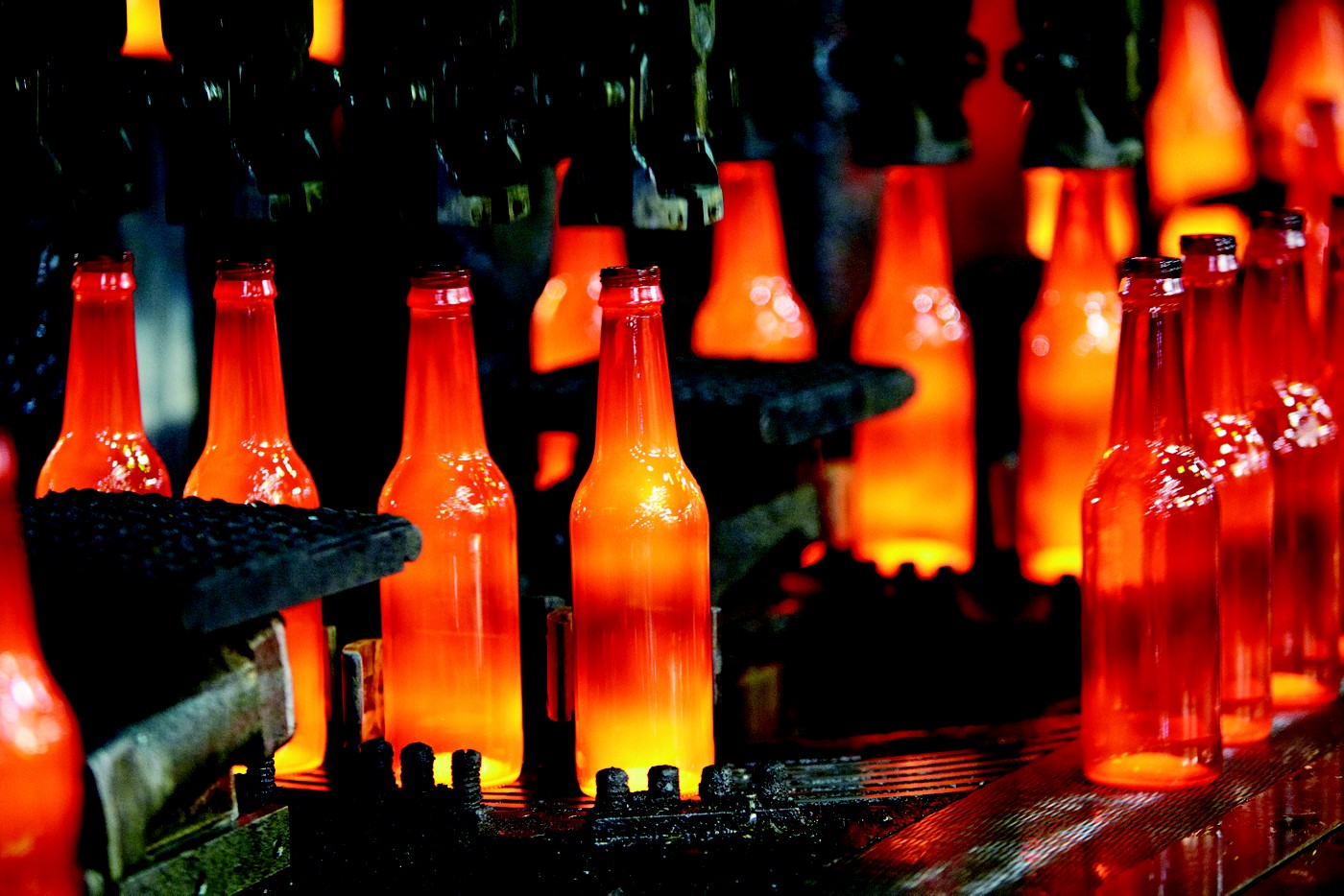 glass bottles