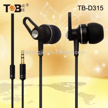 Latest diamond beautiful design earphone with spiral cable for music player from China factory