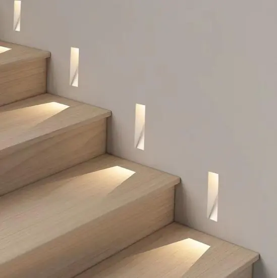 IP20 Recessed Bezel-less Stair Light: Motion Sensor Wall-Mounted 3W LED Step Foot Lamp
