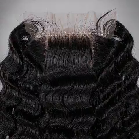 Water Wave Human Hair 4x4 Closure Wig