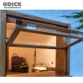 Diseño de ventana plegable de aluminio vidrio doble templado