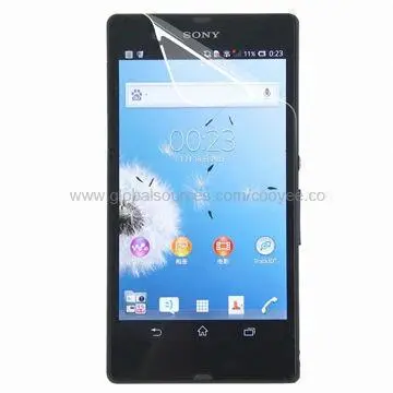 Transparent Mobile Phone Touchscreen Protector Film for Sony Xperia Z