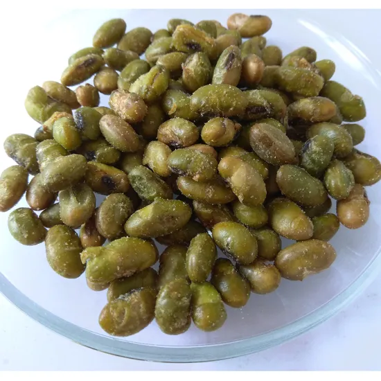 Healthy and delicious salted fried edamame