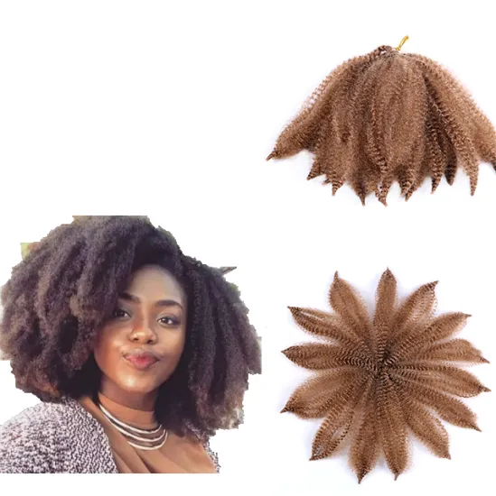 Crochet Hair Extension Afro Kinky Twist Marley Hair Synthetic Weaves Braiding Attachment Hair Braids