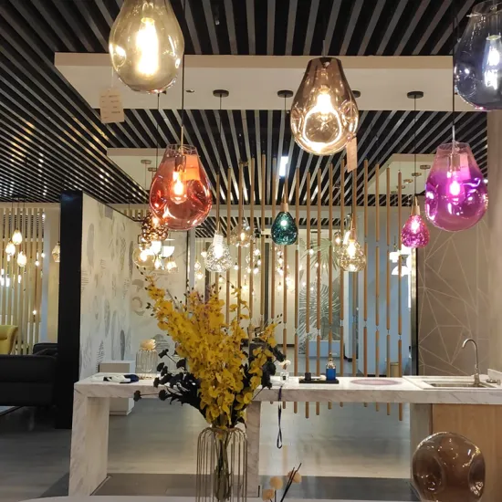 E27 Industrail Style Glass Pendant Lamp Modern