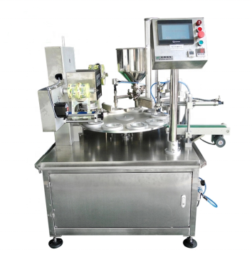 High Efficiency Ice Cream/Yogurt Rotary Cone Cup Filling and Sealing Machine