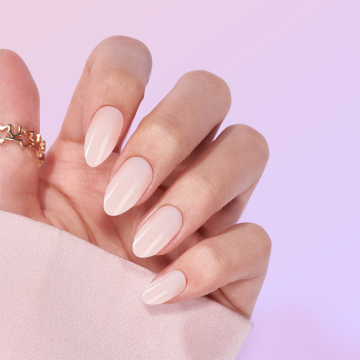 Super fino curto oval longlasting nude unhas falsas