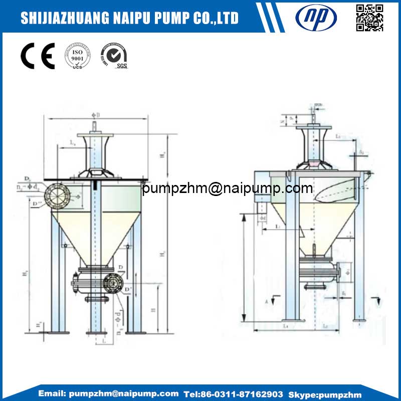 13 vertical slurry pump outline drawing