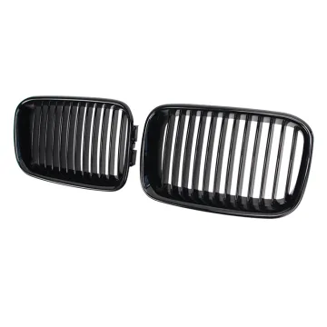 Gloss Black Slat Grille Design Bumper Front Grill for BMW E36 3 Series 1992-1996