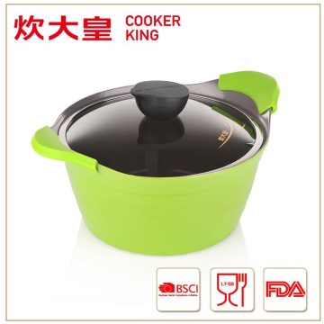 2015 factory price 26cm die cast aluminium ceramic casserole